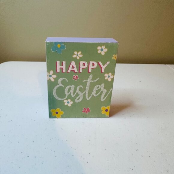 HAPPY EASTER Easter chunky block sign decoration Easter decoration glitter - Picture 12 of 13